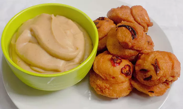 Pap and Àkàrà (Fried Bean Cake)