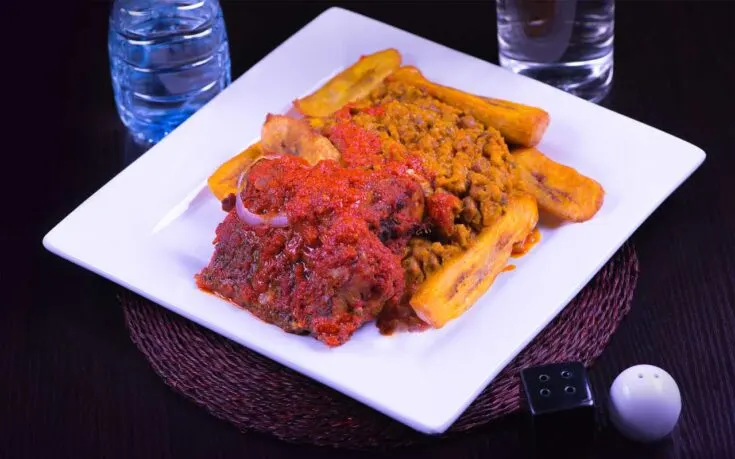 Beans and Dodo (Fried Plantain)